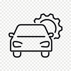 Car service and auto repair line vector icon
