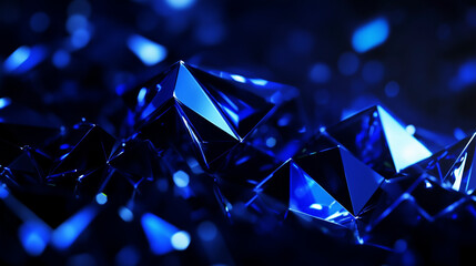 Abstract dark blue geometric hexagonal background.