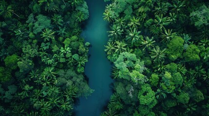 Beautiful waterfall landscape with scenic nature view