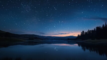 Beautiful waterfall landscape with scenic nature view