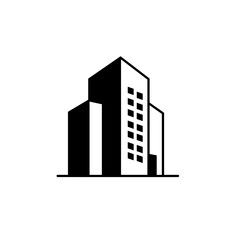 Fototapeta premium Modern office building in minimalist black and white design 