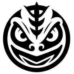 Chameleon robot face silhouette