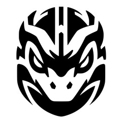 Chameleon robot face silhouette