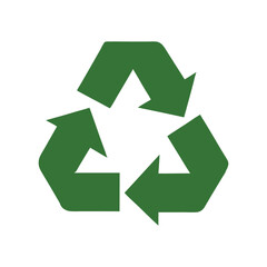 Obraz premium recycling symbol icon on white background, recycle sign icon vector