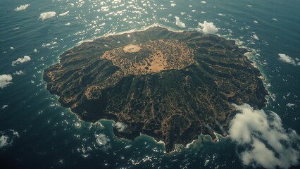 mountain and sea, created by ia