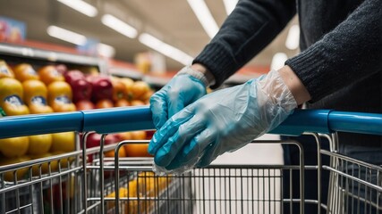 woman shopping in supermarket