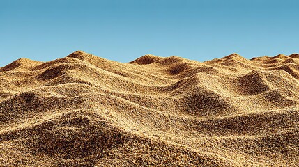 A vast expanse of undulating sand dunes.