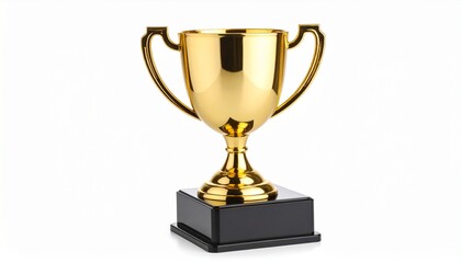 Fototapeta premium Award Trophy Cup Gold white background
