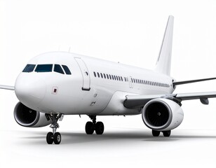 Obraz premium Passenger Airplane white bagrund