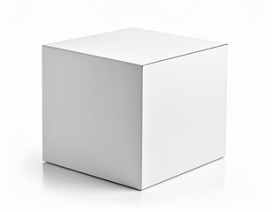 Naklejka premium White Cube white background 