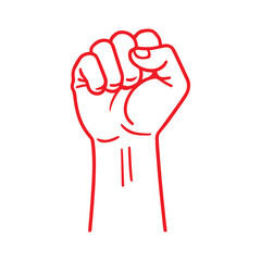 Power Fist, Clenched Fist, Protest Icon, Protest Fist, Unity Icon, Protest Symbol, Solidarity Fist, Vector Illustration Background