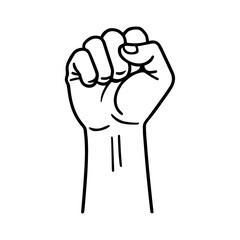 Power Fist, Clenched Fist, Protest Icon, Protest Fist, Unity Icon, Protest Symbol, Solidarity Fist, Vector Illustration Background