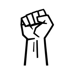 Power Fist, Clenched Fist, Protest Icon, Protest Fist, Unity Icon, Protest Symbol, Solidarity Fist, Vector Illustration Background