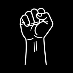 Power Fist, Clenched Fist, Protest Icon, Protest Fist, Unity Icon, Protest Symbol, Solidarity Fist, Vector Illustration Background