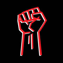 Power Fist, Clenched Fist, Protest Icon, Protest Fist, Unity Icon, Protest Symbol, Solidarity Fist, Activism Vector, Civil Rights Icon, Vector Illustration Background