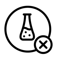 no artificial preservatives icon crossed chemical flask food safety product labeling