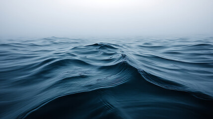 The ocean is calm and the water is blue