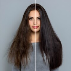Before and After Hair Transformation