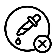 no flavor icon eye dropper circle cross additive free