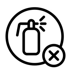 pesticide free icon sprayer bottle prohibited chemical