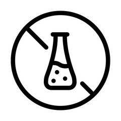 no artificial preservative clossed flask icon 