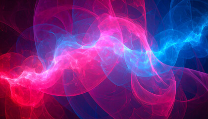 Obraz premium Abstract Swirling Nebula Pink and Blue Cosmic Energy