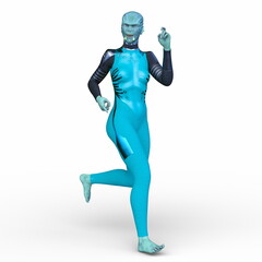 女性エイリアン　3DCGレンダリング