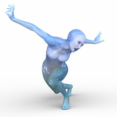 女性エイリアン　3DCGレンダリング