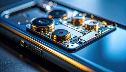 Close Up Of Smartphone Circuit Board Technology