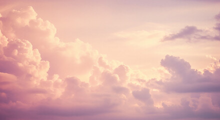 Obraz premium Pastel Pink and Purple Sunset Sky Photo