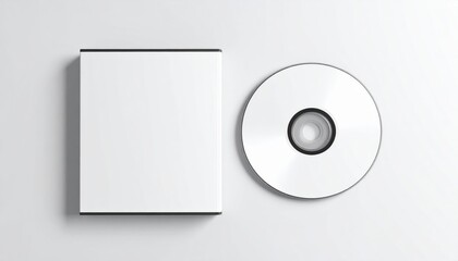 Blank Cd Case And Disk Mockup