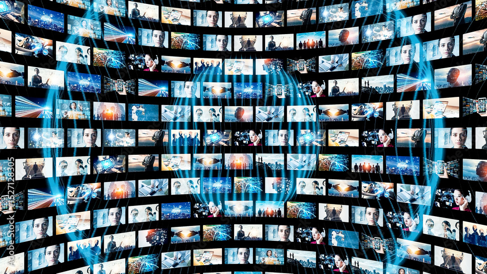 Poster concept visual of video network