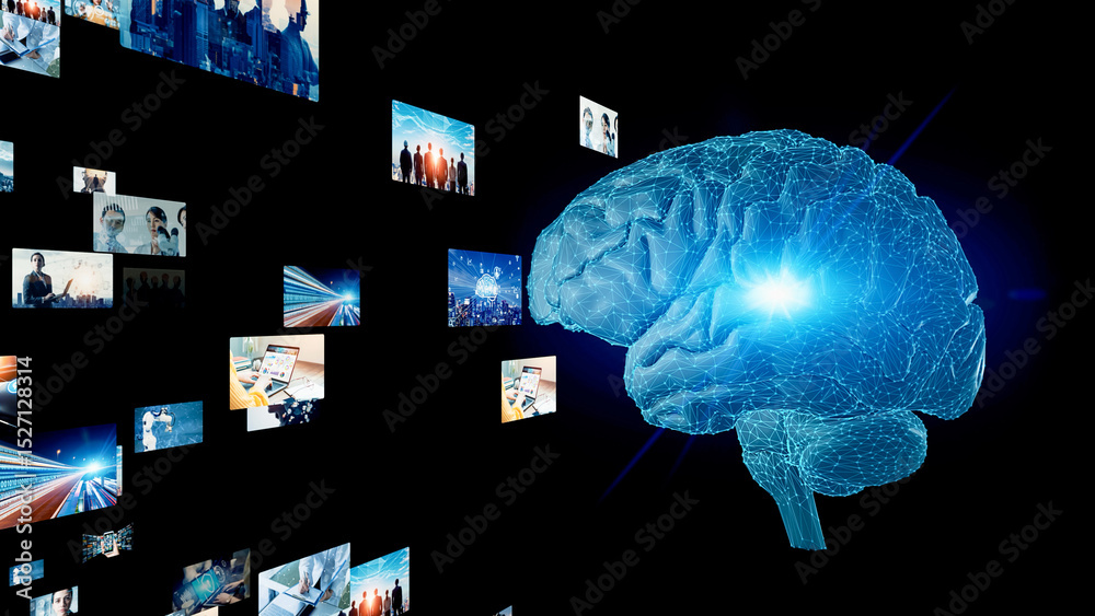 Aufkleber Concept visual of image generation AI