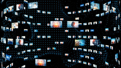 映像ネットワークのコンセプトビジュアル