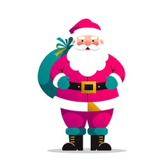 Classic Cheerful Santa Claus Cartoon Illustratio