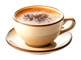 Enjoying a warm cup of coffee kitchen table food cozy atmosphere close-up comfort cut out on transparent background