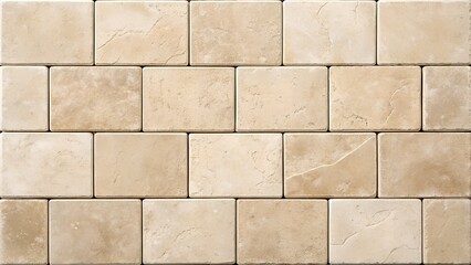 Naklejka premium Beige Square Stone Tile Texture Background, stone wall texture