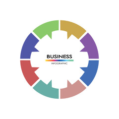 Business infographic. Presentation with elements of graph, diagram with steps, processes. Vector template diagram for creative business concept, banner, workflow layout.