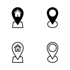 Fototapeta premium Address icon vector. home location sign and symbol. pinpoint