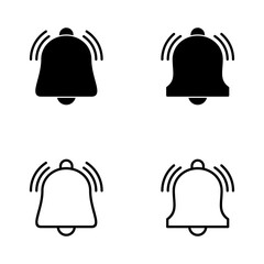Bell icon vector. Notification sign and symbol for web site design