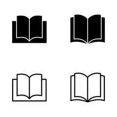 Book icon vector. open book sign and symbol. ebook icon