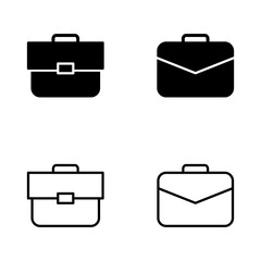 Briefcase icon vector. suitcase sign and symbol. luggage symbol.
