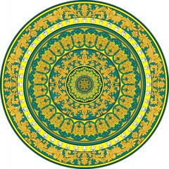 seamless pattern with circles mandala motifs