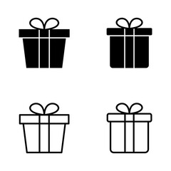 Gift icon vector. gift sign and symbol. birthday gift