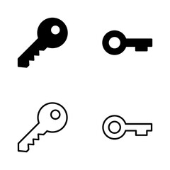 Key icon vector. Key sign and symbol.