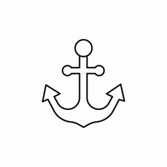 anchor boat icon sign vector
