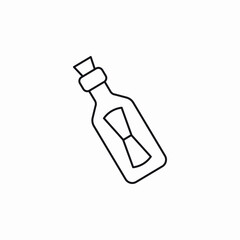 bottle message icon sign vector