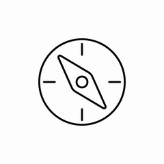 pocket compass icon sign vector
