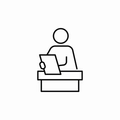 read desk icon sign vector