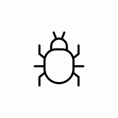 system bug icon sign vector